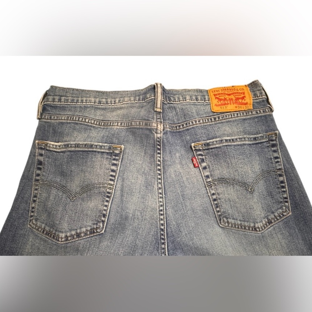 Levi's Men's Denim Blue Straight Jeans - Picture 3 of 9